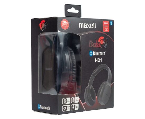 MAXELL Bluetooth wireless headphones HD1 BASS USB-C Austiņas