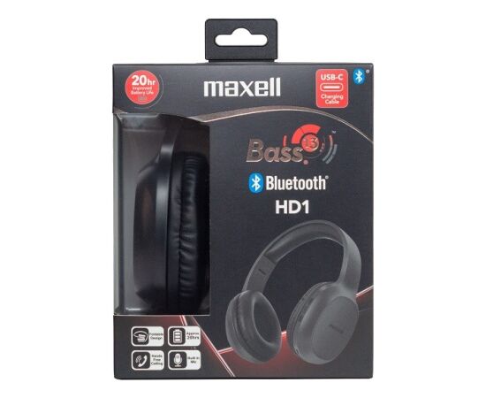 MAXELL Bluetooth wireless headphones HD1 BASS USB-C Austiņas
