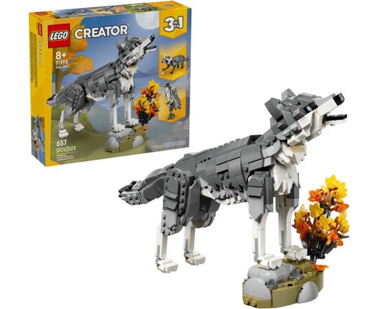 LEGO CREATOR 3 IN 1 31393 Forest Animals: Gray Wolf Новости - Детские товары