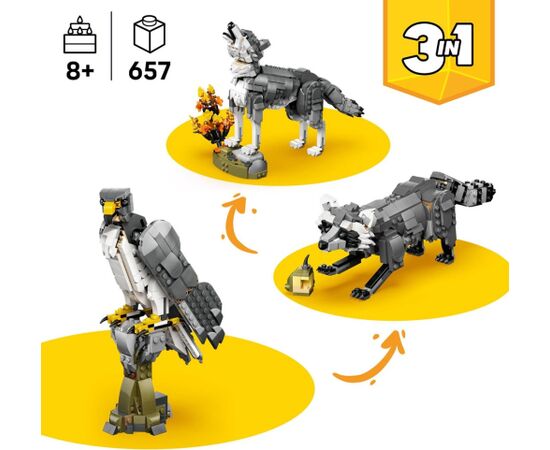LEGO CREATOR 3 IN 1 31393 Forest Animals: Gray Wolf Новости - Детские товары