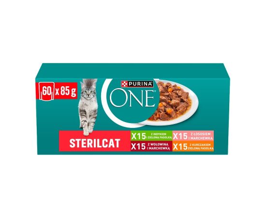 PURINA ONE Sterilcat GiG MVBf&Crt 60x85g Barība