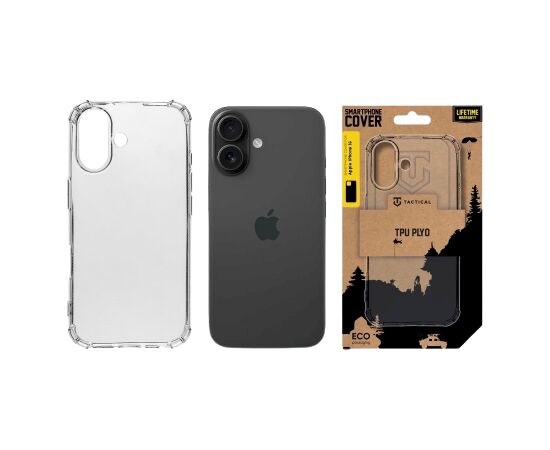 Tactical TPU Plyo Cover Aizsargapvalks priekš Apple iPhone 16 / caurspīdīgs Neoriģinālie Maciņi