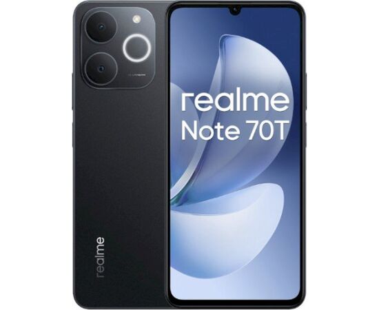 Realme Note 70T Смартфон 4GB / 128GB Obsidian Black Мобильные телефоны