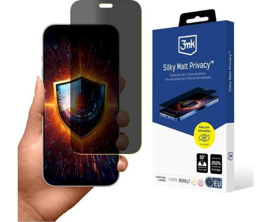 3MK Silky Matt Privacy Film Aizsargplēve priekš Apple iPhone 18 Pro Max Ekrānu aizsardzība