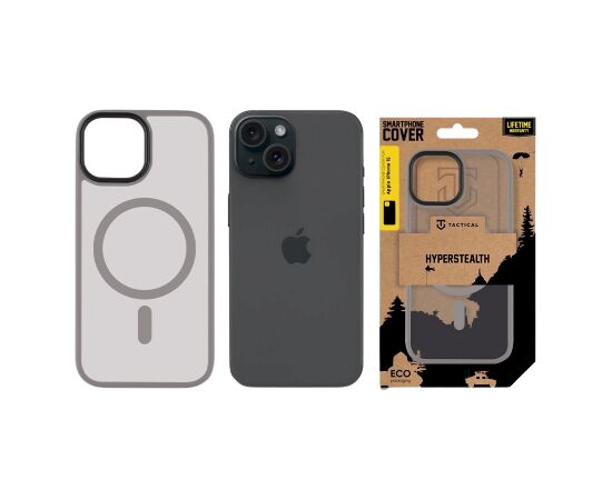 Tactical MagForce Hyperstealth Cover Aizsargapvalks priekš iPhone 15 / gaiši pelēks Neoriģinālie Maciņi