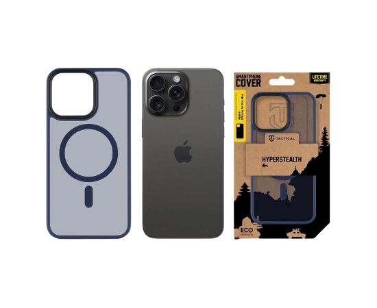 Tactical MagForce Hyperstealth Cover Aizsargapvalks priekš iPhone 15 Pro Max / tumši zils Neoriģinālie Maciņi