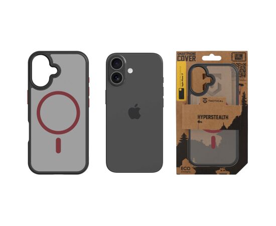 Tactical MagForce Hyperstealth 2.0 Cover Aizsargapvalks priekš iPhone 17 / melns/sarkans Neoriģinālie Maciņi