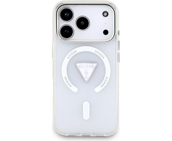 Case Guess IML Gradient Triangle Logo MagSafe Aizsargapvalks priekš iPhone 17 Pro / caurspīdīgs Neoriģinālie Maciņi