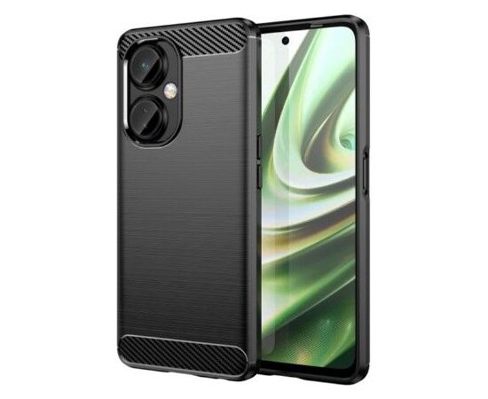 iLike Oneplus  Case case for OnePlus Nord CE 3 flexible silicone carbon cover Black Neoriģinālie Maciņi
