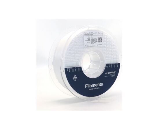 Flashforge High Speed ABS filament, 1.75 mm, 1 kg 3DP-ABS1.75HY-01-W ABS filament White Lāzerprinteru izejmateriāli