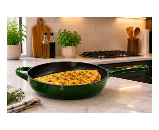Asi Collection Čuguna panna 28 cm, zaļa Katli