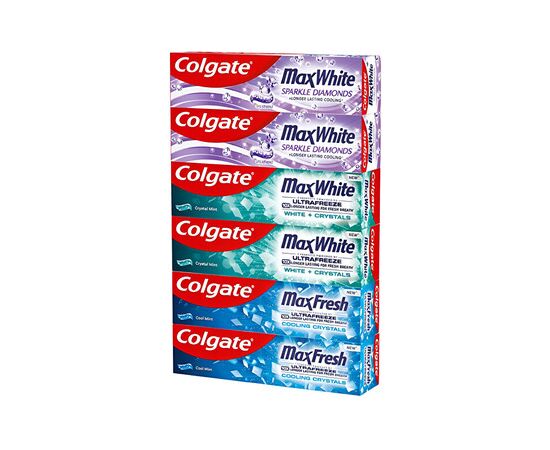 Colgate Max Mix Sixpack Toohtpaste - Zubní pasta 75ml Jaunumi - Smaržas