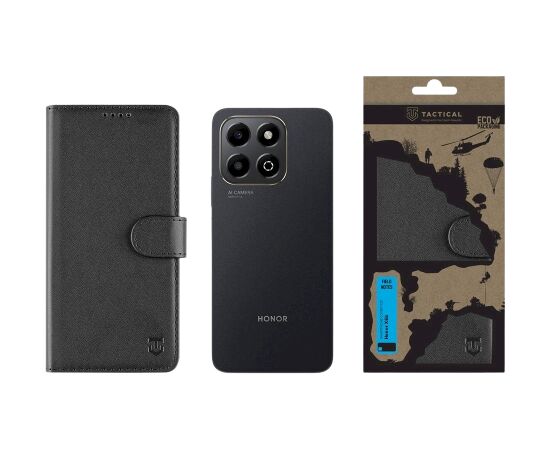 Tactical Field Notes Aizsargapvalks priekš Honor X6b / melns Neoriģinālie Maciņi