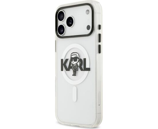 Karl Lagerfeld IML Karl Sketch Logo MagSafe Aizsargapvalks priekš iPhone 17 Pro Max / caurspīdīgs Neoriģinālie Maciņi