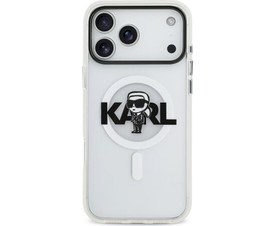 Karl Lagerfeld IML Karl Sketch Logo MagSafe Aizsargapvalks priekš iPhone 17 Pro Max / caurspīdīgs Neoriģinālie Maciņi