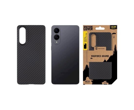 Tactical MagForce Aramid Cover Aizsargapvalks priekš Samsung Galaxy S25 Edge / melns Neoriģinālie Maciņi