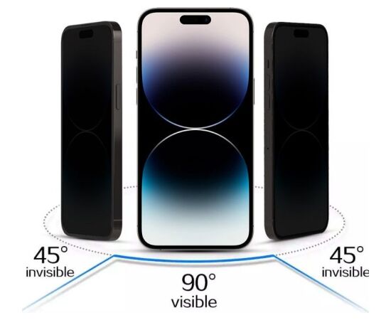 iLike Apple  IPHONE 16 PRO MAX Tempered Privacy Glass Black Ekrānu aizsardzība