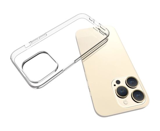 Evelatus Apple  iPhone 15 Pro Clear Silicone Case 1.5mm TPU Transparent Neoriģinālie Maciņi