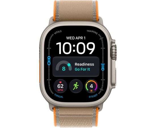 Apple Watch Ultra 4 Titan Cell 49 Natural Trail Loop Sand M/L Smart-Watch Pulksteņi