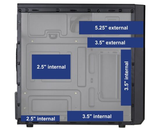 Akyga AK17BK computer case Micro Tower Black Корпуса