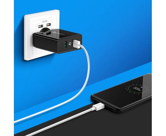 Ugreen wall charger 2× USB-A 36 W QC3.0 black (CD161) Telefonu lādētāji 220v