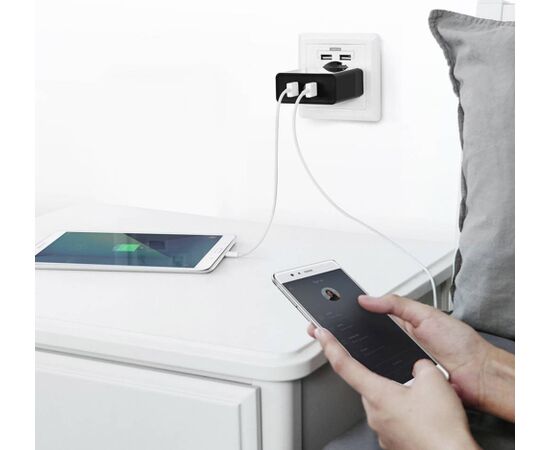 Ugreen wall charger 2× USB-A 36 W QC3.0 black (CD161) Telefonu lādētāji 220v