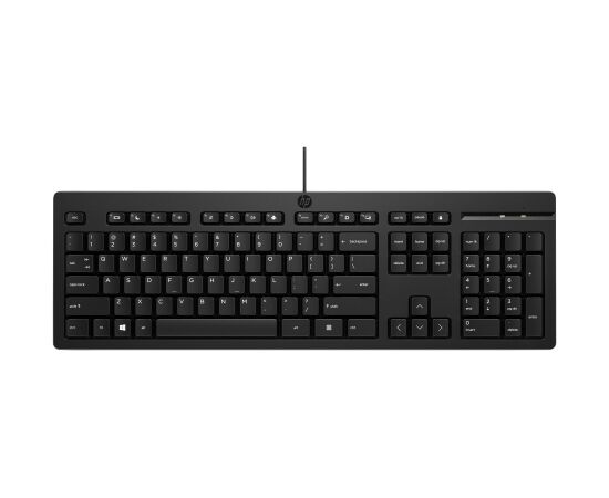 HP 125 G2 USB Wired Keyboard, Sanitizable, Copilot Key - Black - ESTONIAN / AY2Y7AA#ARK Klaviatūras
