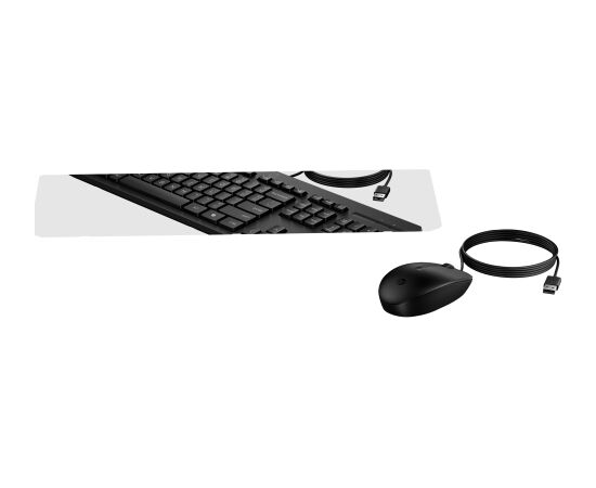HP 225 G2 USB Wired Mouse Keyboard Combo, Copilot Key, spill resistant - Black - ESTONIAN / AX2Y7AA#ARK Klaviatūras