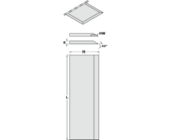 Ēveles asmeņi CMT 792.252.30; 250x3x30 mm; 2 gab. Строгальные ножи