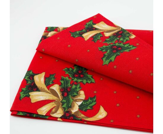 Table mat CHRISTMAS NEW 43x150cm, red bouquet Новинки Для дома и сада 