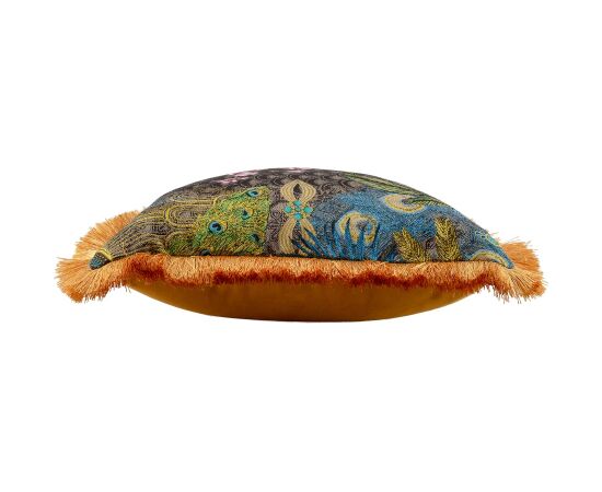 Pillow GLAMOUR 45x45cm, with furry edge, peacock Новинки Для дома и сада 