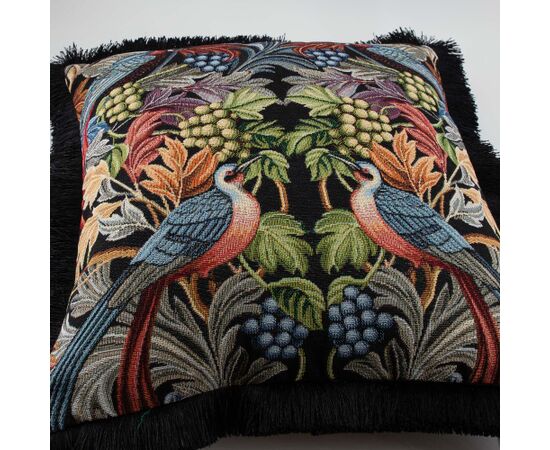 Pillow GLAMOUR 45x45cm, with furry edge, paradise bird Новинки Для дома и сада 