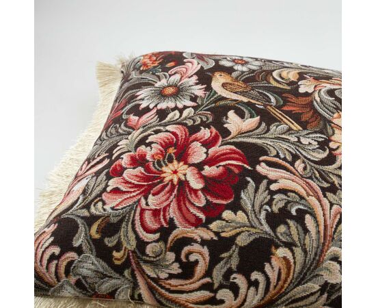 Pillow GLAMOUR 45x45cm, with furry edge, birds and flowers Новинки Для дома и сада 