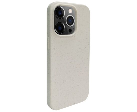 iLike Apple  iPhone 14 Pro Max Silicone plastic case Eco Print Design White Neoriģinālie Maciņi