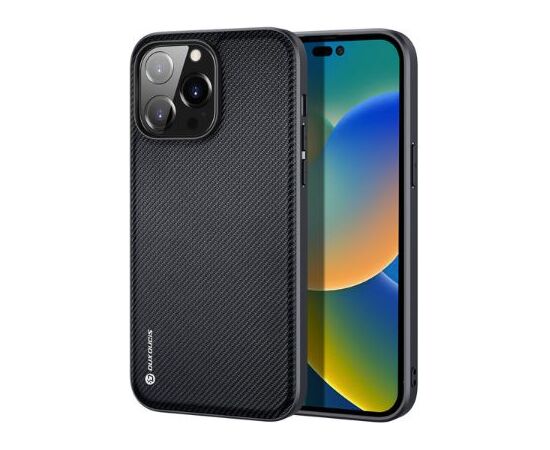Dux Ducis Apple  iPhone 14 Pro Max Fino case cover made of nylon material Black Neoriģinālie Maciņi