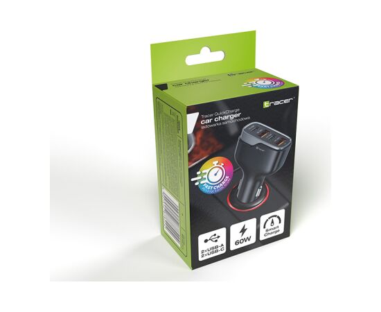 Tracer 47769 QuickCharge Car Charger Telefonu lādētāji 12v Automašīnām