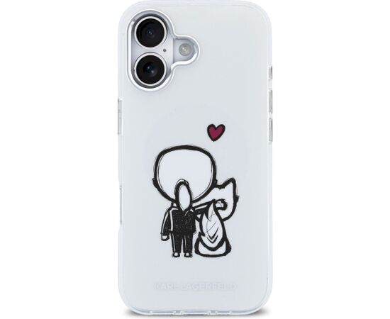 Karl Lagerfeld Karl & Choupette Back MagSafe Case Aizsargapvalks priekš iPhone 17 / caurspīdīgs Neoriģinālie Maciņi