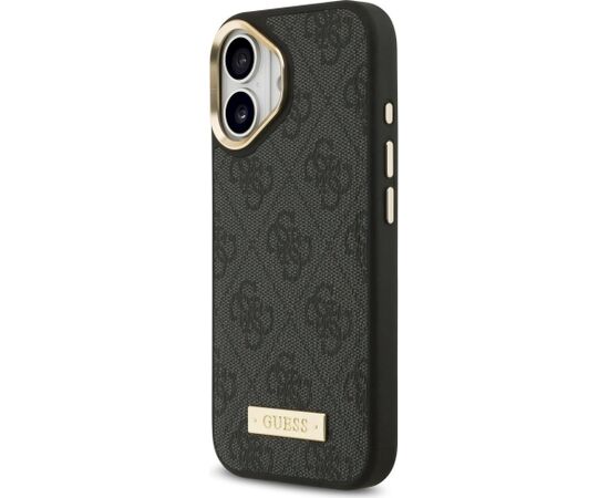 Guess 4G Logo Plate MagSafe Case Aizsargapvalks priekš iPhone 17 / melns Neoriģinālie Maciņi