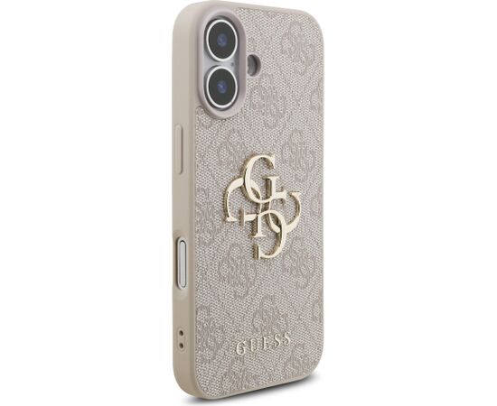 Guess PU 4G Metal Logo Strap Case Aizsargapvalks priekš iPhone 17 / rozā Neoriģinālie Maciņi