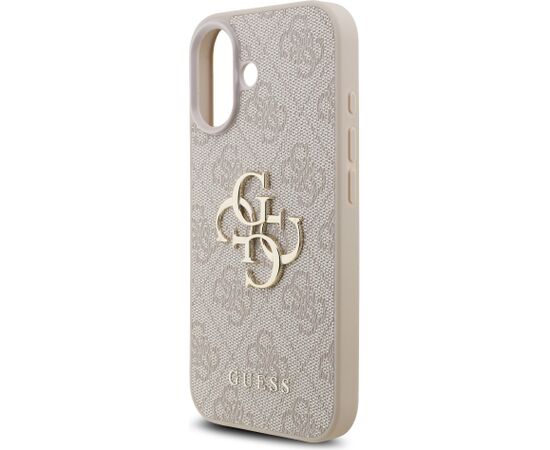 Guess PU 4G Metal Logo Strap Case Aizsargapvalks priekš iPhone 17 / rozā Neoriģinālie Maciņi