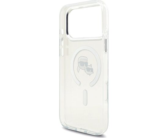 Karl Lagerfeld IML K&CH Heads Metal Frame MagSafe Case Aizsargapvalks priekš iPhone 17 Pro Max / caurspīdīgs Neoriģinālie Maciņi