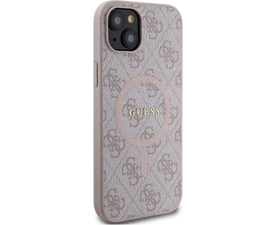 Guess 4G Collection Leather Metal Logo MagSafe Aizsargapvalks priekš Apple iPhone 13 / 14 / 15 Neoriģinālie Maciņi