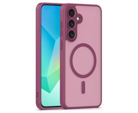 iLike   Mag Matt case for Samsung Galaxy A16 4G / A16 5G / A17 4G / A17 5G maroon big hole Neoriģinālie Maciņi
