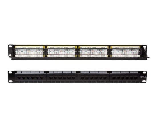 LOGILINK-  CAT6 Patch Panel 19'' 24-Port unshielded, RAL 9005