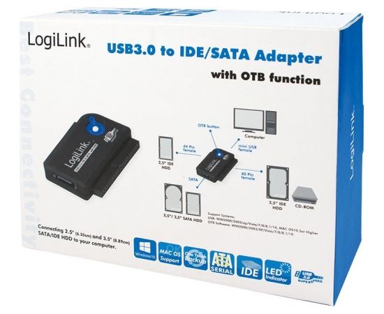 LOGILINK - USB 3.0 to IDE & SATA Adapter with OTB