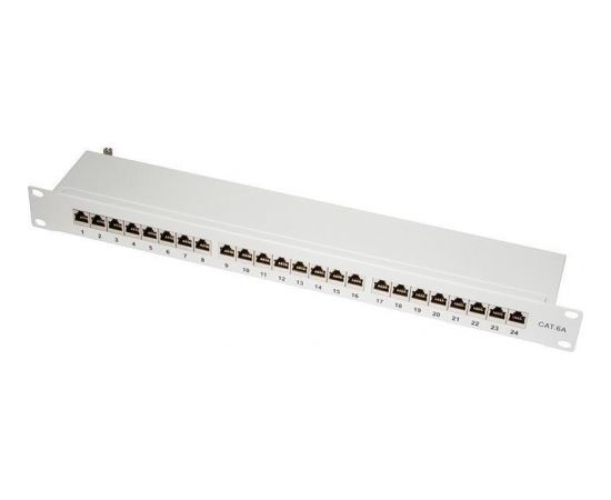 LOGILINK-  Patch Panel 19''-mounting Cat.6A STP 24 ports, grey