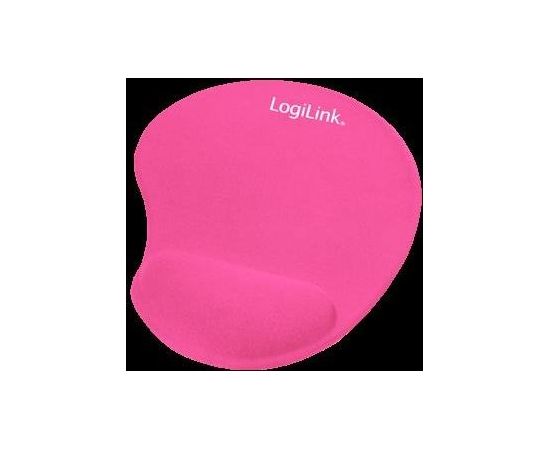 LOGILINK - Gel mouse pad with wrist rest support, pink