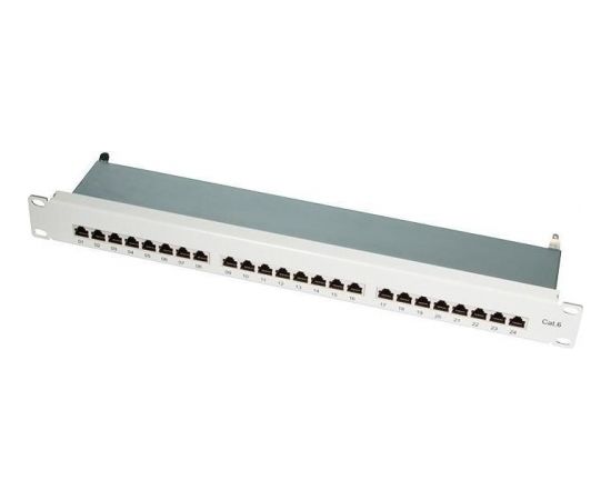 LOGILINK-  Patch Panel 19''-mounting Cat.6 STP 24 ports, grey