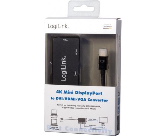 LOGILINK - 4K Mini DisplayPort to DVI/HDMI/VGA Converter