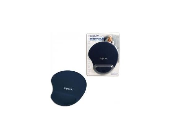 LOGILINK - Gel mouse pad with wrist rest support, blue